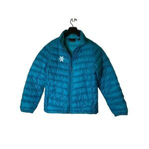 Marmot Alta 700 fill down puffer jacket winter turquoise women's size medium